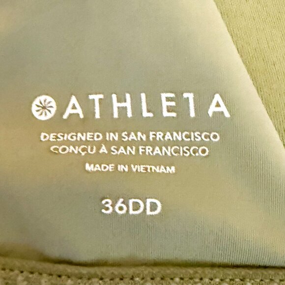 Athleta Advance Sports Bra 36DD Green High Support Racerback Athleisurecore - Picture 7 of 7